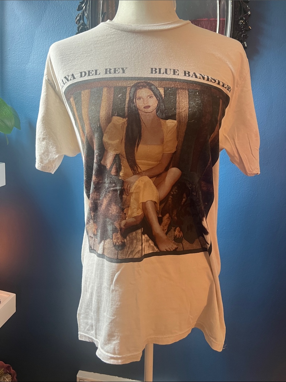 Lana del Rey Blue Banisters Cream Crewneck Tee